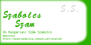 szabolcs szam business card